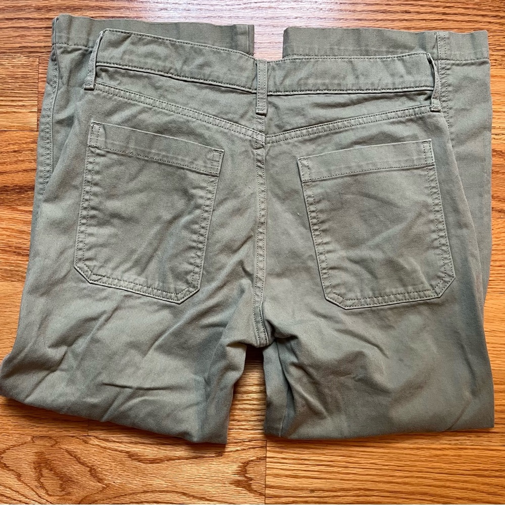 Lucky Brand mid rise crop wide leg olive green jeans size 4 / 27 - Picture 8 of 9